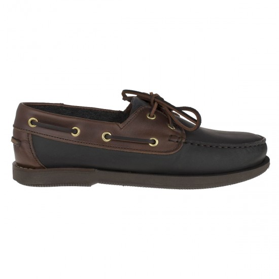 2000134201 Ανδρικό loafers ιστιοπλοϊκό δερμάτινο μπλε/καφέ
