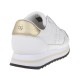 2000137601 Γυναικείο αθλητικό sneaker δετό  οικολογικό δέρμα λευκό/πλατίνα