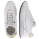 2000137601 Γυναικείο αθλητικό sneaker δετό  οικολογικό δέρμα λευκό/πλατίνα