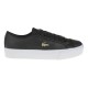 2000148301 Γυναικείο αθλητικό sneaker δετό δέρμα μαύρο
