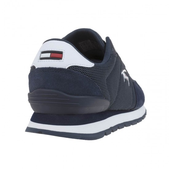 2000175201 Ανδρικό δετό sneakers καστορι μπλέ