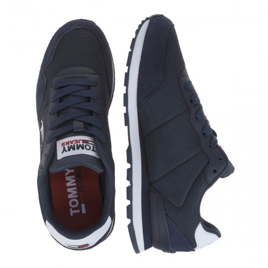 2000175201 Ανδρικό δετό sneakers καστορι μπλέ