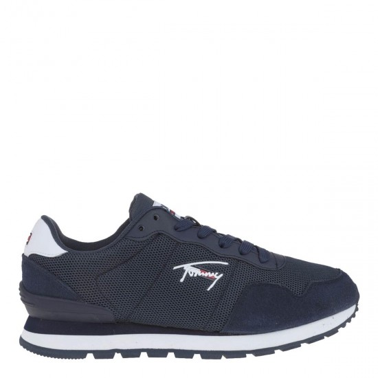 2000175201 Ανδρικό δετό sneakers καστορι μπλέ