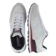 2000175203 Ανδρικό δετό sneakers καστορι λευκό/μπλέ
