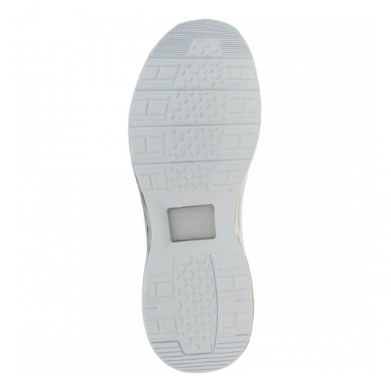 2000175701 Γυναικείο αθλητικό Sneaker δετό δέρμα λευκό/χρυσό