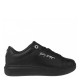2000172201 Γυναικείο αθλητικό sneaker δετό δέρμα μαύρο