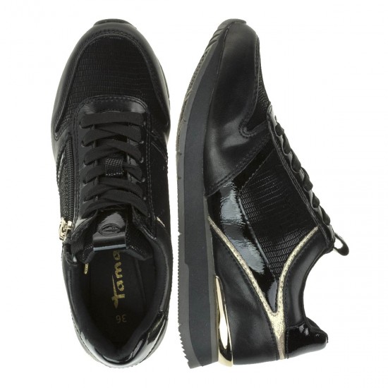 2000177701 Γυναικείο αθλητικό(sneakers) δετό μαύρο
