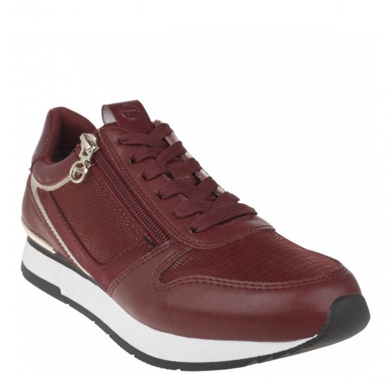 2000177702 Γυναικείο αθλητικό(sneakers) δετό μπορντώ