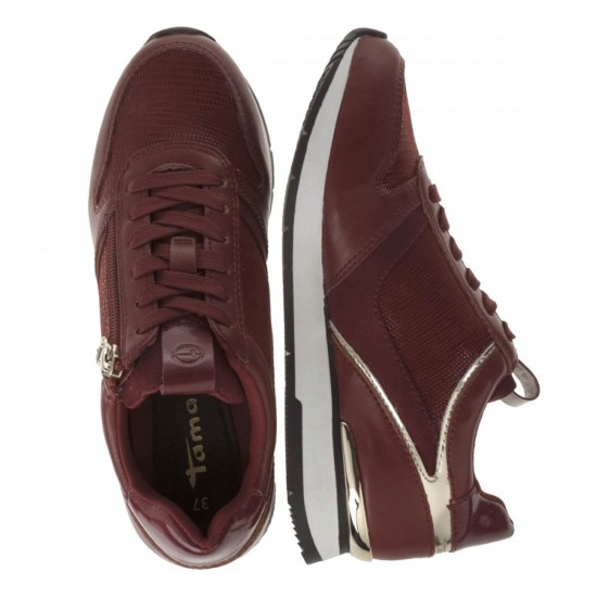 2000177702 Γυναικείο αθλητικό(sneakers) δετό μπορντώ