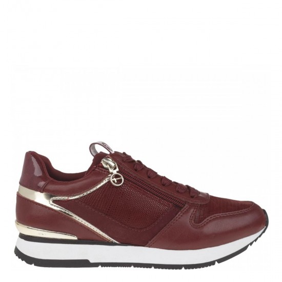 2000177702 Γυναικείο αθλητικό(sneakers) δετό μπορντώ