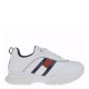 2000178001 Γυναικείο αθλητικό sneaker eco leather λευκό/μπλέ