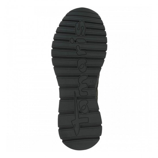 2000180201 Γυναικείο αθλητικό sneakers δετό λαδί/μαύρο