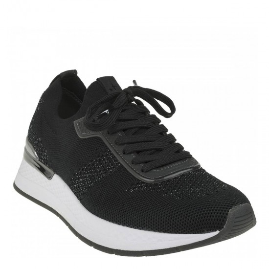 2000180401 Γυναικείο αθλητικό sneakers δετό  μαύρο