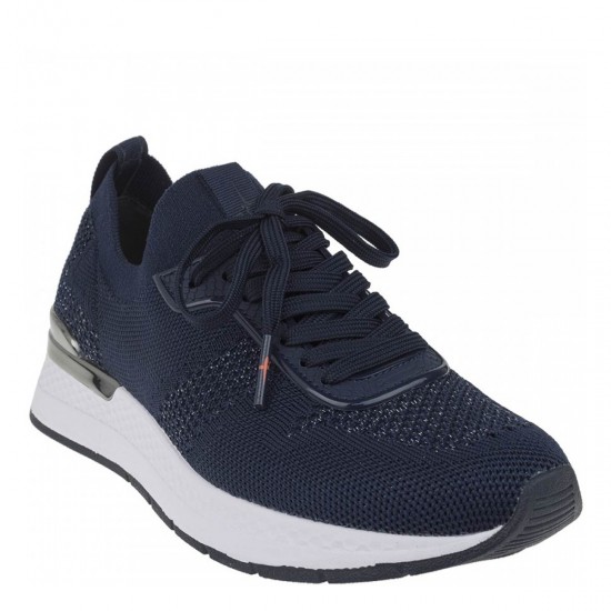 2000180402 Γυναικείο αθλητικό sneakers δετό μπλέ