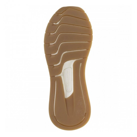 2000180403 Γυναικείο αθλητικό sneakers δετό μπέζ/χρυσό