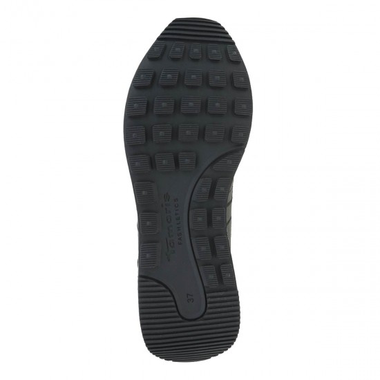 2000185802 Γυναικείο αθλητικό sneakers δέρμα μαύρο