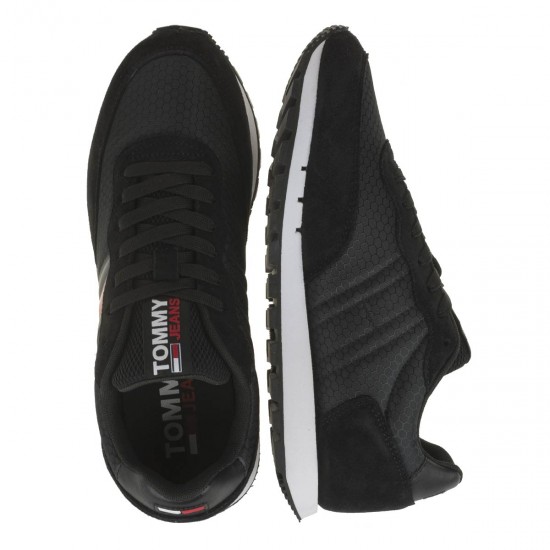 2000189402 Ανδρικό αθλητικό sneakers δετό μαύρο