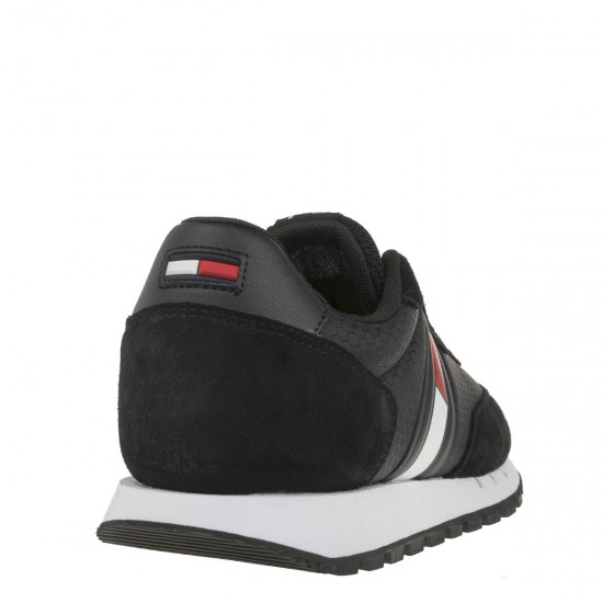 2000189402 Ανδρικό αθλητικό sneakers δετό μαύρο