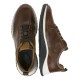 2000191002 Ανδρικό δετό sport casual δέρμα ταμπά(tan)