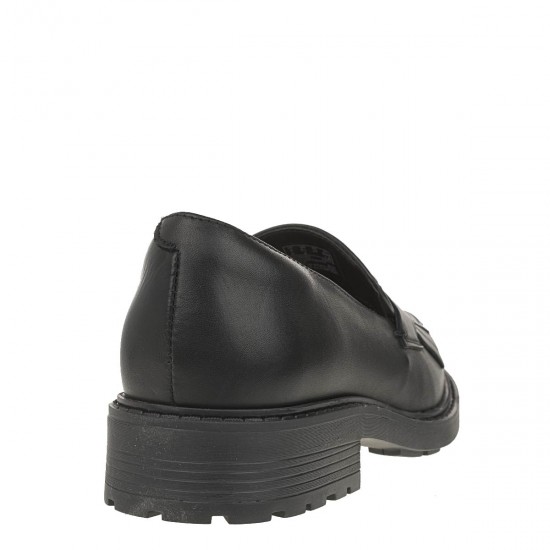 2000191401 Γυναικείο Loafers/Mocassins δέρμα μαύρο