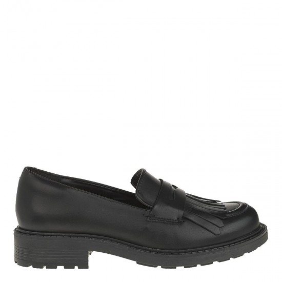 2000191401 Γυναικείο Loafers/Mocassins δέρμα μαύρο