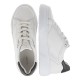 2000191802 Γυναικείο sneaker αθλητικό δετό δέρμα λευκό/μαύρο