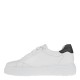 2000191802 Γυναικείο sneaker αθλητικό δετό δέρμα λευκό/μαύρο