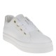 2000192001 Γυναικείο sneaker αθλητικό δετό δέρμα λευκό