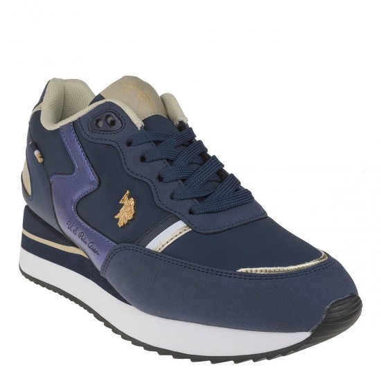 2000193201 Γυναικείο αθλητικό sneakers δετό μπλέ