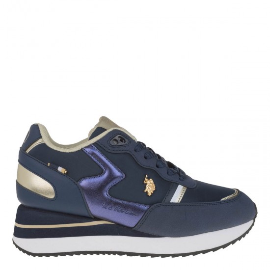 2000193201 Γυναικείο αθλητικό sneakers δετό μπλέ