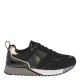 2000193501 Γυναικείο αθλητικό sneakers δετό μαύρο/πλατίνα
