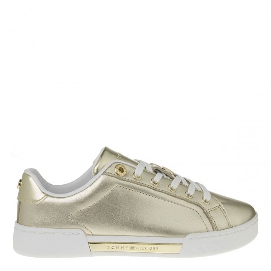 2000193801 Γυναικείο αθλητικό sneakers δετό χρυσό