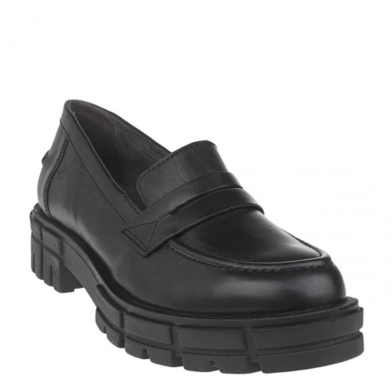 2000195201 Γυναικείο loafers mocassins χωστό μαύρο