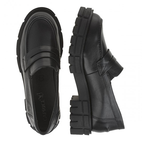 2000195201 Γυναικείο loafers mocassins χωστό μαύρο