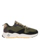 2000195801 Ανδρικό αθλητικό sneakers δετό λαδί/μαύρο