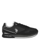 2000198501 Ανδρικό αθλητικό sneakers δετό μαύρο/λευκό