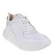 2000199902 Γυναικείο αθλητικό sneakers δετό δέρμα λευκό