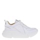 2000199902 Γυναικείο αθλητικό sneakers δετό δέρμα λευκό