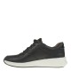 2000200001 Γυναικείο sneakers δετό δέρμα μαύρο
