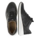 2000200001 Γυναικείο sneakers δετό δέρμα μαύρο