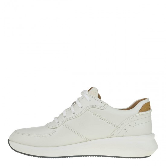 2000200002  Γυναικείο sneakers δετό δέρμα πάγος(λευκό)/ταμπά
