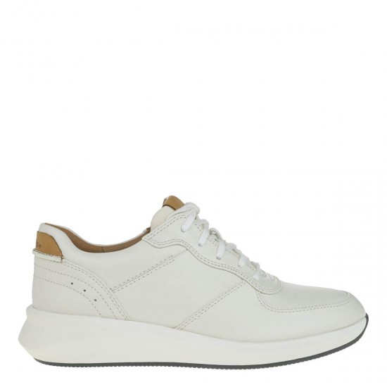 2000200002  Γυναικείο sneakers δετό δέρμα πάγος(λευκό)/ταμπά