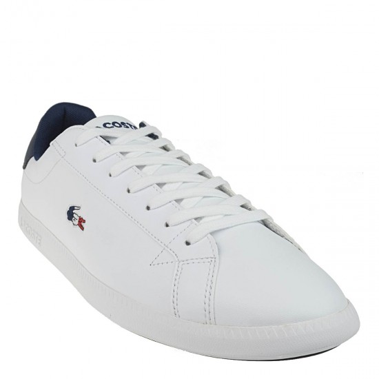 2000200701 Ανδρικό αθλητικό sneakers δετό λευκό/μπλέ