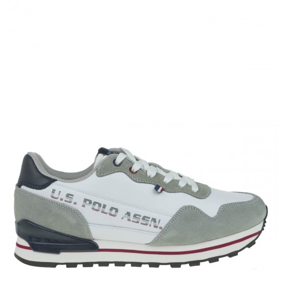 2000204101 Ανδρικό αθλητικό sneakers δετό λευκό/μπλέ