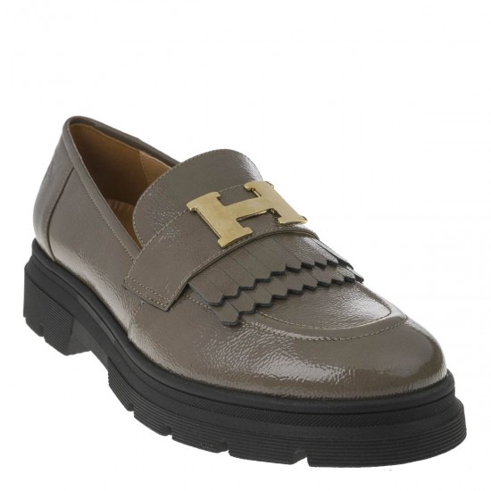 2000204403 Γυναικείο loafers mocassins χωστό λουστρίνι πούρο