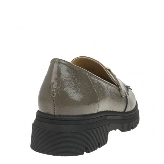 2000204403 Γυναικείο loafers mocassins χωστό λουστρίνι πούρο
