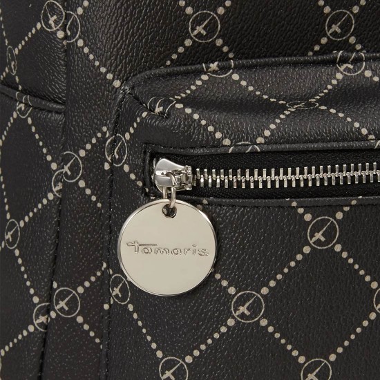 2000211001 Γυναικεία τσάντα πλάτης backpack μαύρο/ταμπά