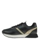 2000212801 Γυναικείο αθλητικό sneakers δετό μαύρο/χρυσό