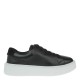 2000213201 Γυναικείο αθλητικό sneakers δετό δέρμα μαύρο
