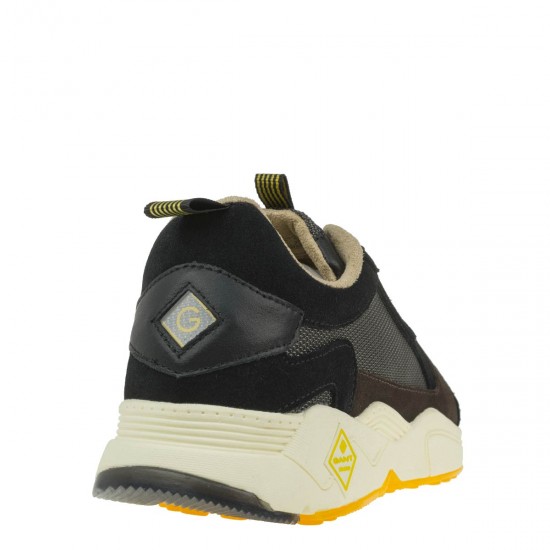 2000219501 Ανδρικό αθλητικό  sneakers δετό,μαύρο/καφέ
